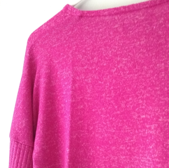 Per Se V-neck lightweight sweater, heathered pink, medium - Picture 4 of 10